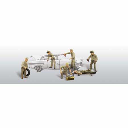 WOODLAND SCENICS HO Figures: Service Station Attendants