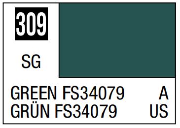 MR HOBBY 10ml Lacquer Based Semi-Gloss Green FS34079