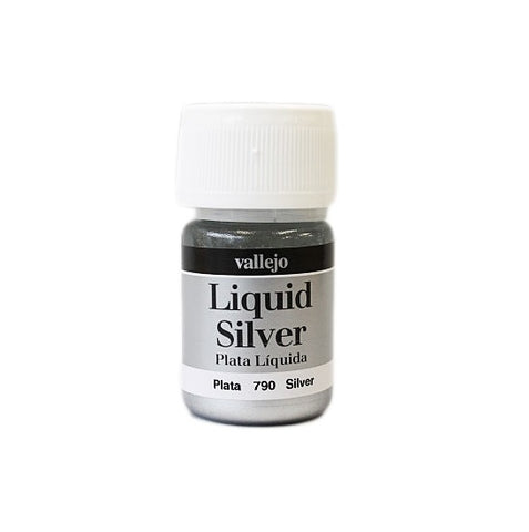 VALLEJO 35ml Bottle Metallic Liquid Silver Model Color