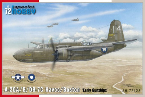 SPECIAL HOBBY 1/72 A20A/B/DB7C Havoc/Boston Early Gunships Light Bomber