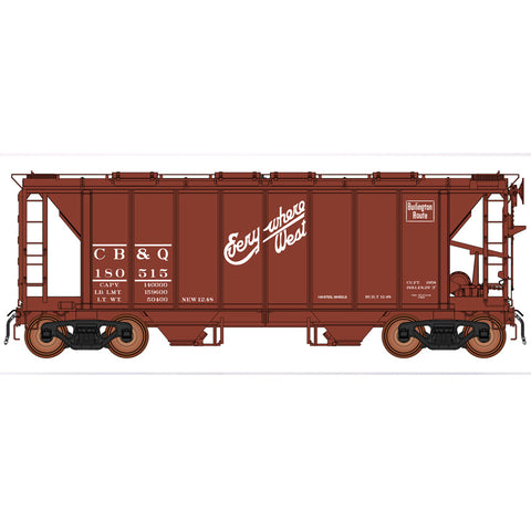 HO 1958 CU. FT. 2-BAY HOPPER CB&Q