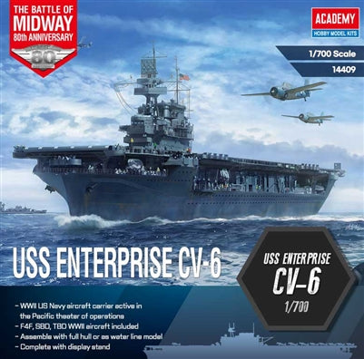 ACADEMY 1:700 Enterprise CV-6 "Battle of Midway"