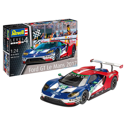 REVELL 1/24 Ford GT LeMans 2017 Race Car w/special Cartograf decals