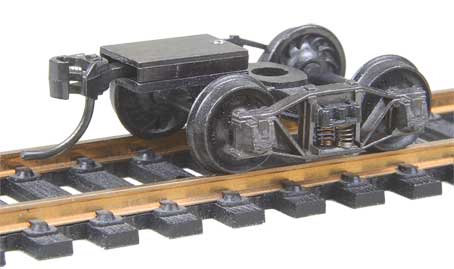 KADEE #503 Arch Bar Fully Sprung Metal Trucks w/Whisker(R) Couplers - Kit -- Code 110 (.110") 33" Ribbed-Back RP-25 Wheels 1 Pair