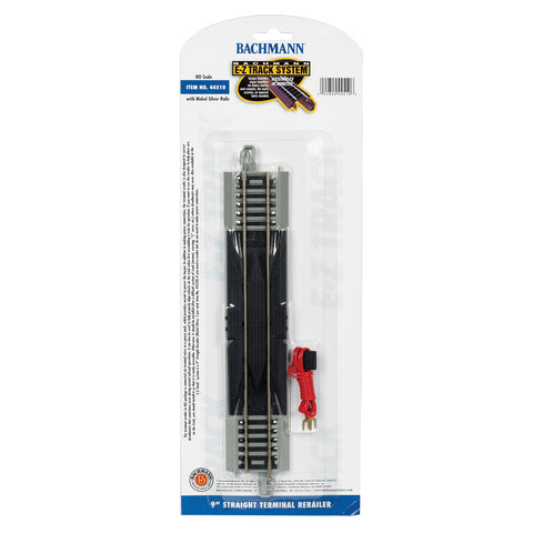 BACHMANN HO E-Z Track NS Straight 9" Terminal Rerailer with Wire