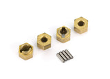TRAXXAS TRX-4M WHEEL HUBS 7MM HEX BRASS