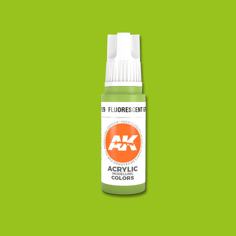 Fluorescent Green 3G Acrylic Paint 17ml Bottle