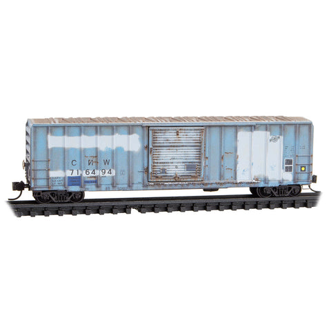 N 50' RIB SIDED BOXCAR WEATHERED CNW