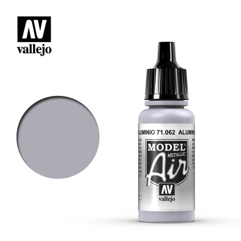 VALLEJO 17ml Bottle Metallic Aluminum Model Air