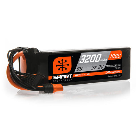 SPEKTRUM SMART LIPO 22.2V 6S 3200mah 100C W/ IC5