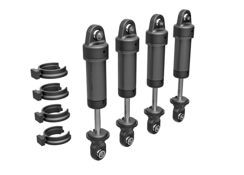 TRAXXAS TRX-4M Shocks, GTM, 6061-T6 aluminum (dark titanium-anodized) (fully assembled w / o springs) (4)