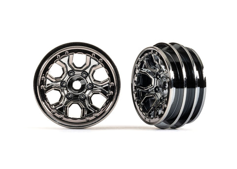 TRAXXAS TRX-4M Wheels, 1.0" (black chrome) (2)