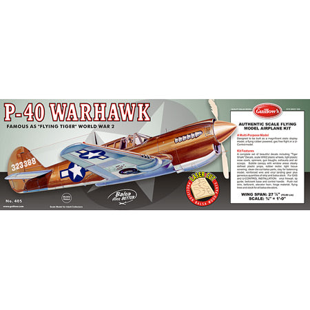 GUILLOWS 28" Wingspan P40 Laser Cut Kit