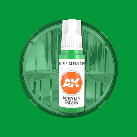 AKI Clear Green 3G Acrylic Paint 17ml Bottle
