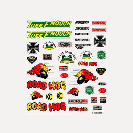 PINECAR Dry Transfer Decals, Off-Road