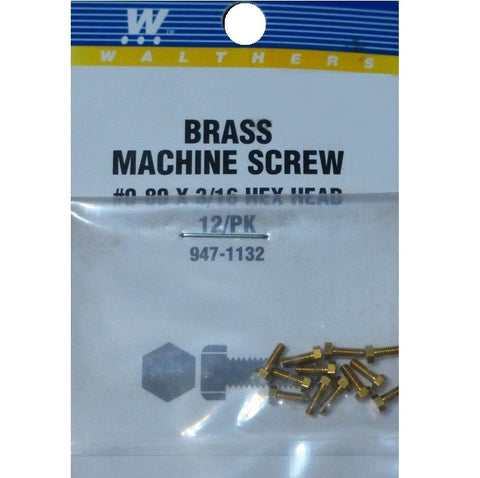 SCREW HEX HEAD 0-80 3/16"