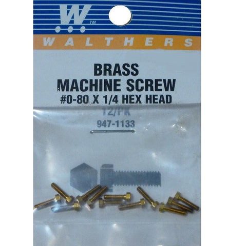 SCREW HEX HEAD 0-80 1/4"