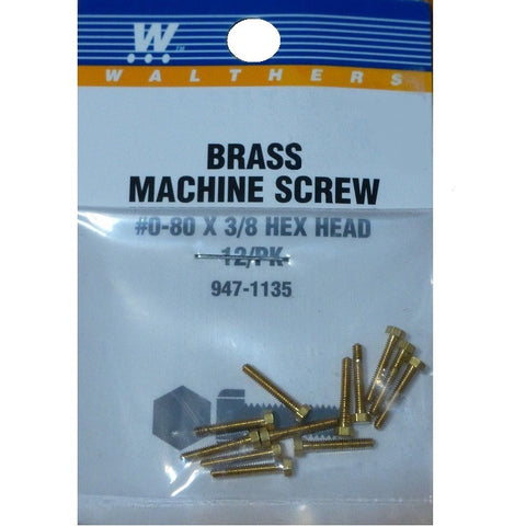 SCREW HEX HEAD 0-80 3/16"