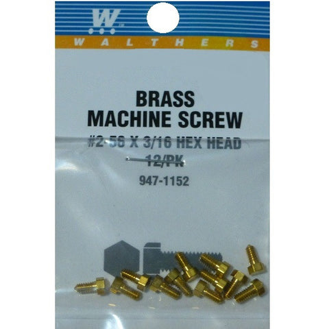 SCREW HEX HEAD 2-56 3/16"