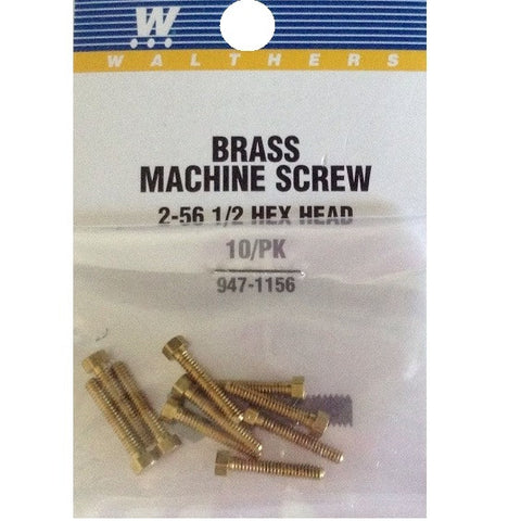 SCREW HEX HEAD 2-56 1/2"