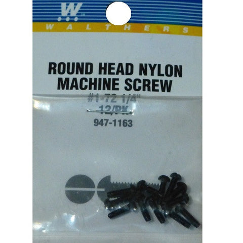 SCREW ROUND HEAD NYL 1/72 1/4"