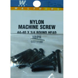 SCREW ROUND HEAD NYLON 4-40 3/4"