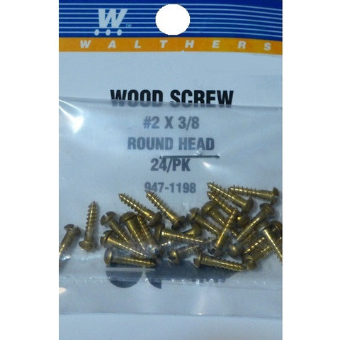SCREW WOOD ROUND HEAD #2x3/8"