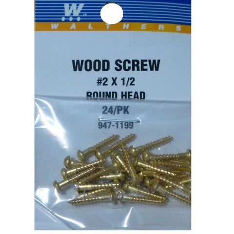 SCREW WOOD ROUND HEAD #2x1/2"